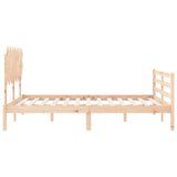 Bed frame without mattress 140x200 cm solid wood