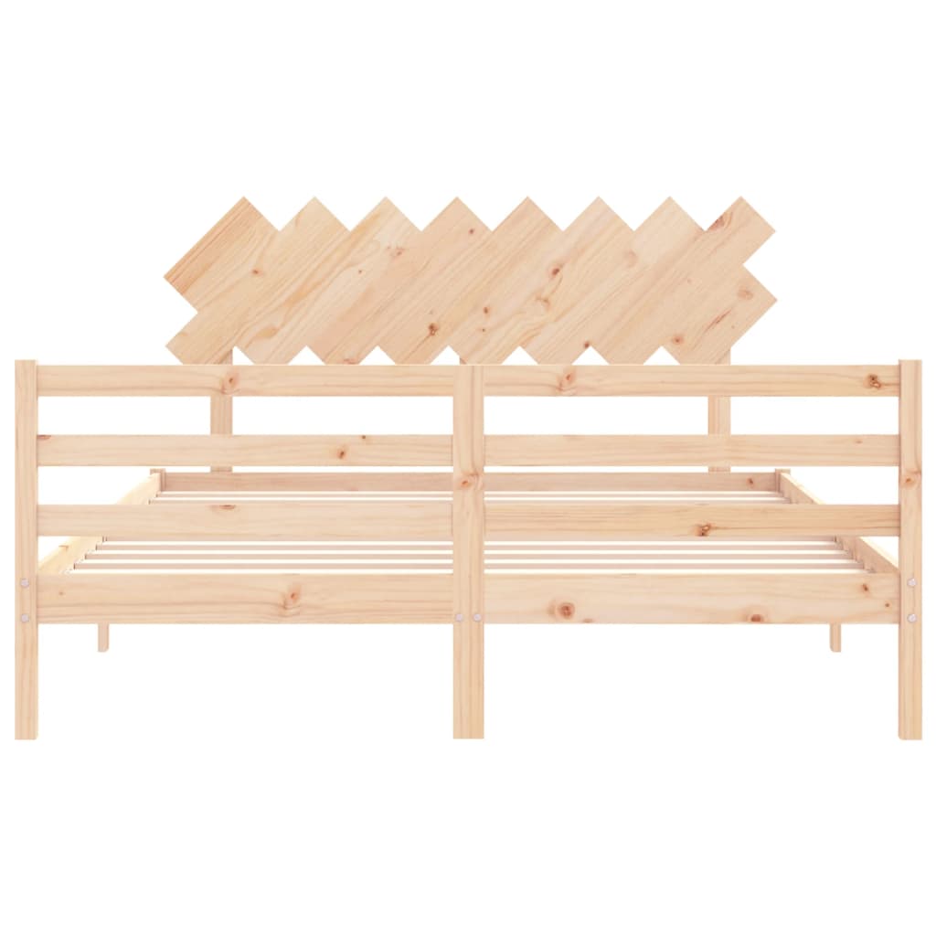 Bed frame without mattress 160x200 cm solid wood