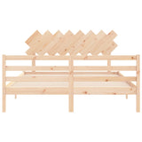 Bed frame without mattress 160x200 cm solid wood