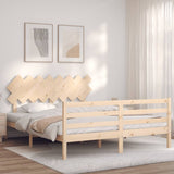 Bed frame without mattress 160x200 cm solid wood