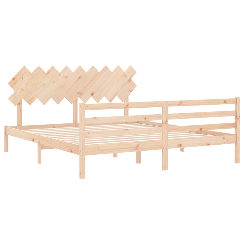 Cadre de lit sans matelas bois massif