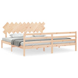 Bed frame without mattress 200x200 cm solid wood