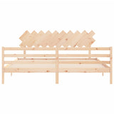 Bed frame without mattress 200x200 cm solid wood