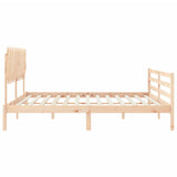 Bed frame without mattress 200x200 cm solid wood