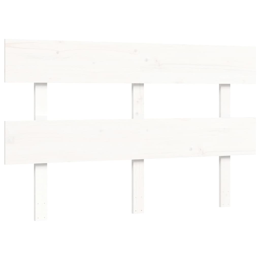 Lit pour personne âgée sans matelas blanc 140x190cm bois massif