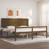 Lit pour personne âgée sans matelas 200x200 cm bois massif