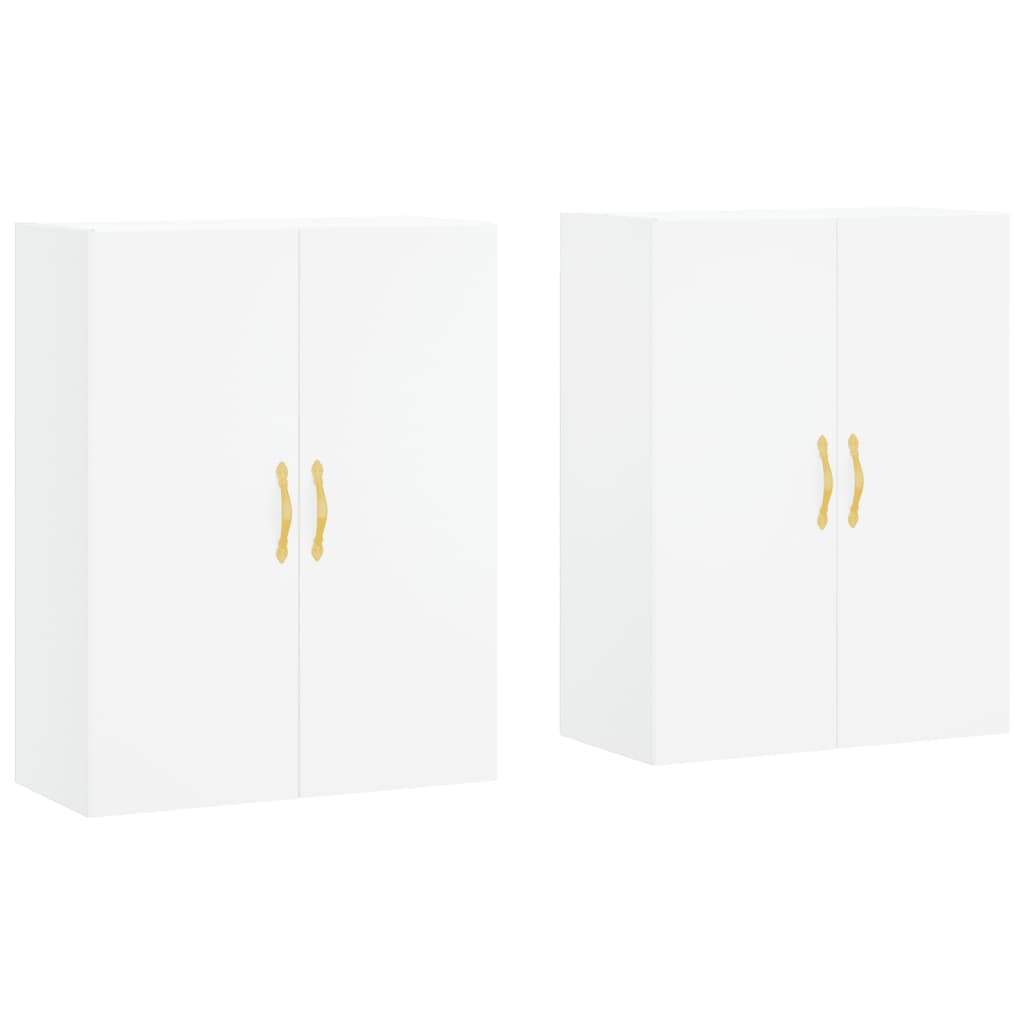 Armoires murales 2 pcs blanc 69,5x34x90 cm