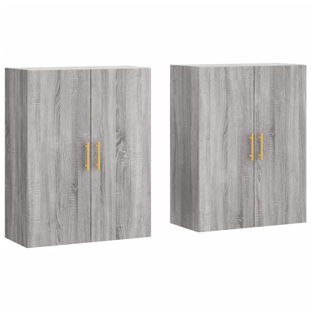 Armoires murales 2 pcs sonoma gris 69,5x34x90 cm