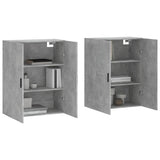 Armoires murales 2 pcs gris béton 69,5x34x90 cm