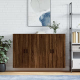 Wall cabinets 2 pcs oak brown 69.5x34x90 cm