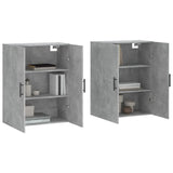 Armoires murales 2 pcs gris béton 69,5x34x90 cm