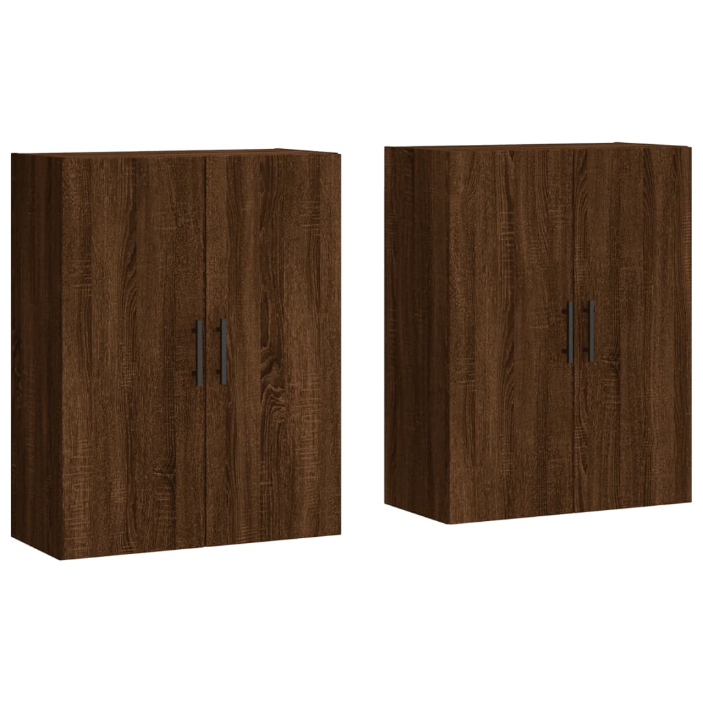 Armoires murales 2 pcs chêne marron 69,5x34x90 cm