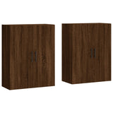 Wall cabinets 2 pcs oak brown 69.5x34x90 cm