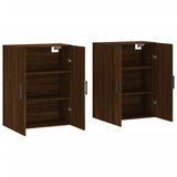 Wall cabinets 2 pcs oak brown 69.5x34x90 cm