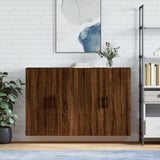 Wall cabinets 2 pcs oak brown 69.5x34x90 cm