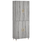 Buffet haut Sonoma gris 69,5x34x180 cm Bois d'ingénierie