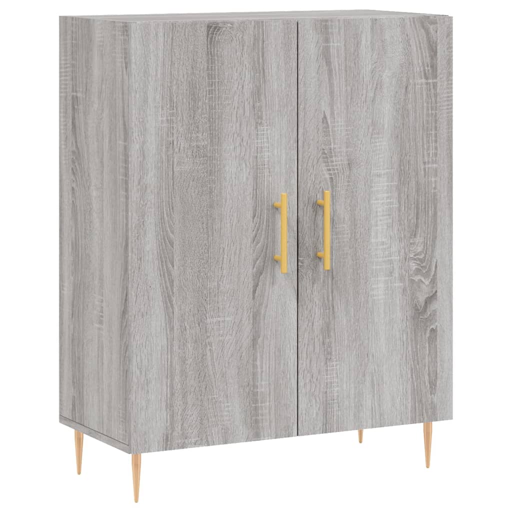 Buffet haut Sonoma gris 69,5x34x180 cm Bois d'ingénierie