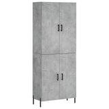 High sideboard Concrete gray 69.5x34x180 cm Engineered wood