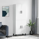 High sideboard White 69.5x34x180 cm Engineered wood