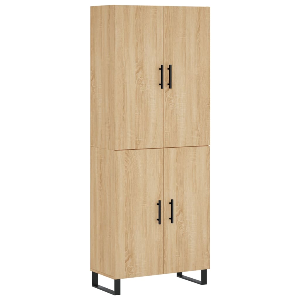 Buffet haut Chêne sonoma 69,5x34x180 cm Bois d'ingénierie