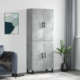 High sideboard Concrete gray 69.5x34x180 cm Engineered wood