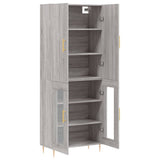 Buffet haut Sonoma gris 69,5x34x180 cm Bois d'ingénierie