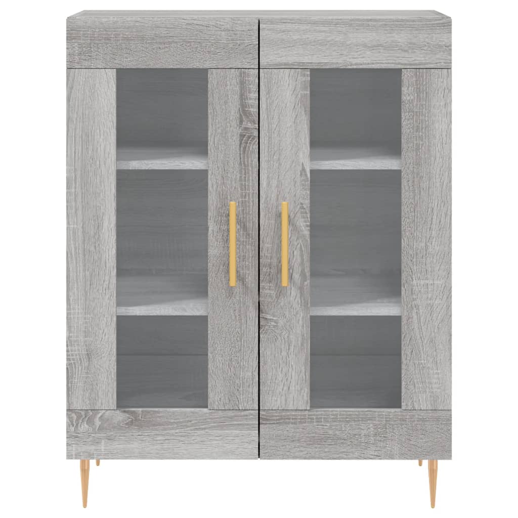 Buffet haut Sonoma gris 69,5x34x180 cm Bois d'ingénierie