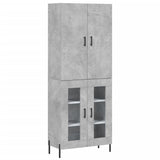 High sideboard Concrete gray 69.5x34x180 cm Engineered wood