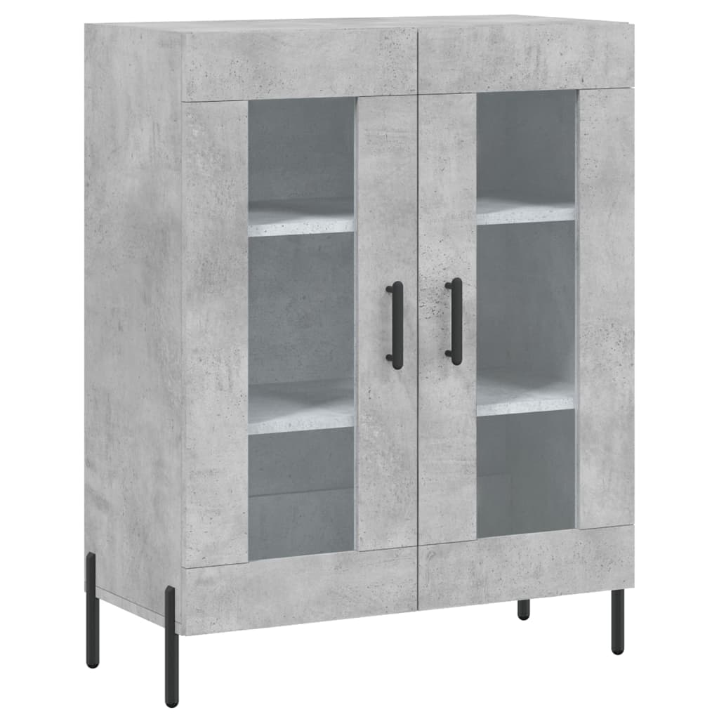 High sideboard Concrete gray 69.5x34x180 cm Engineered wood