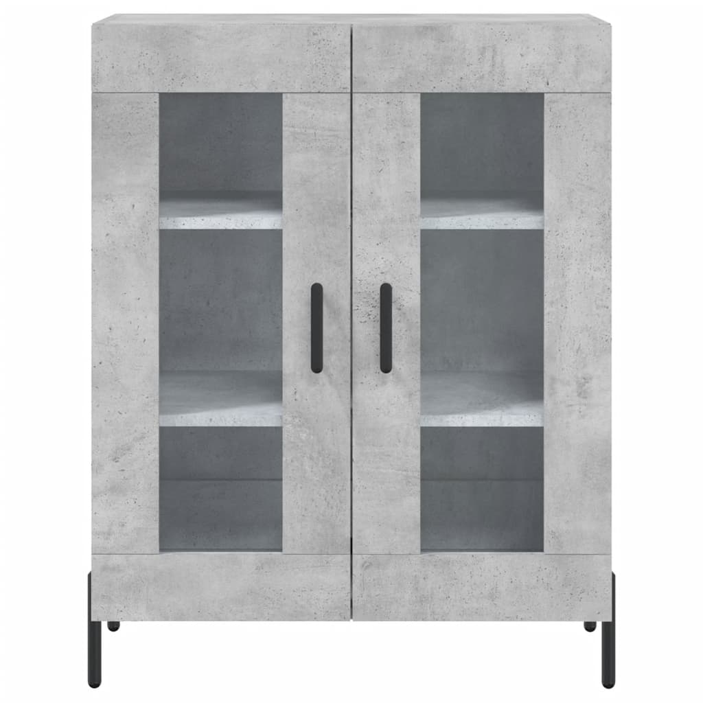 High sideboard Concrete gray 69.5x34x180 cm Engineered wood