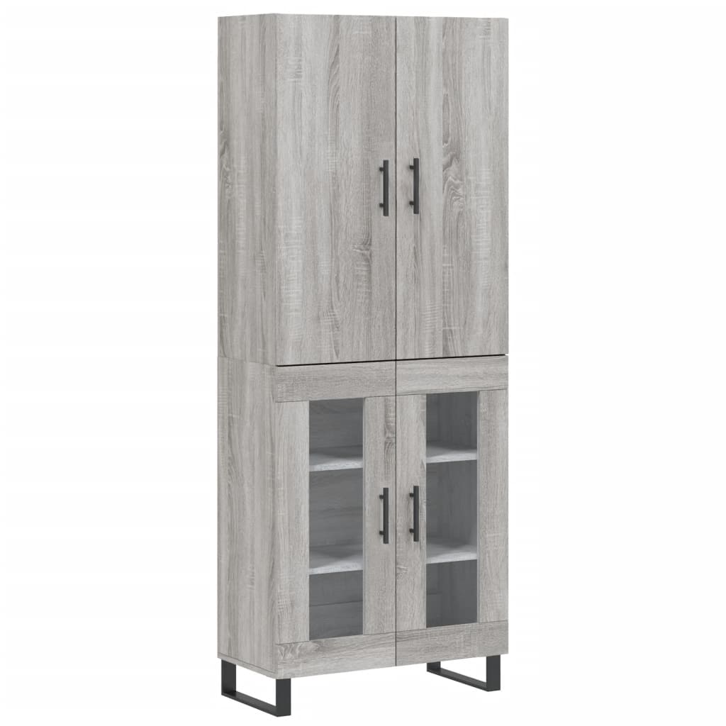 Buffet haut Sonoma gris 69,5x34x180 cm Bois d'ingénierie