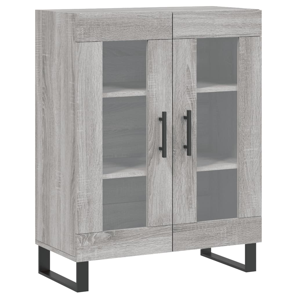 Sonoma high sideboard gray 69.5x34x180 cm Engineered wood