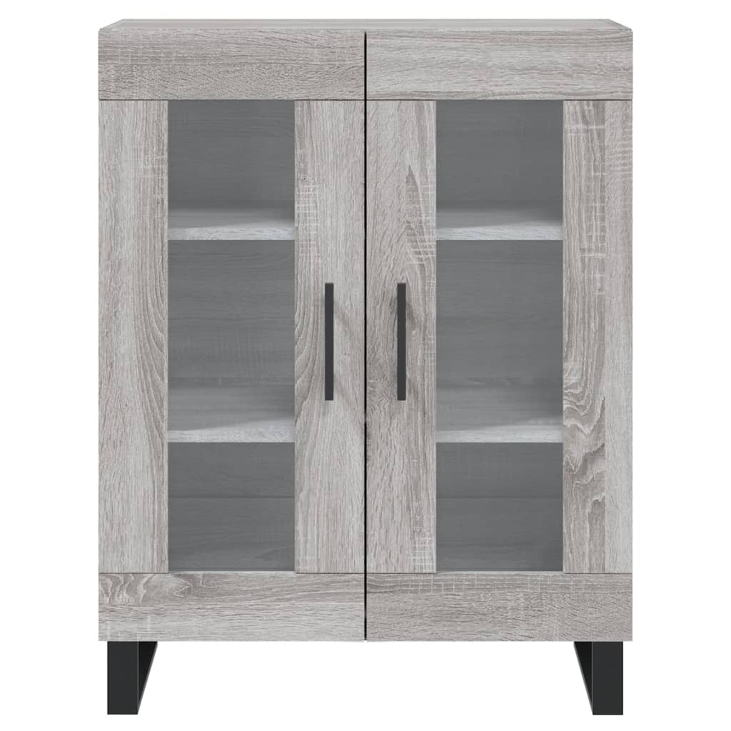 Sonoma high sideboard gray 69.5x34x180 cm Engineered wood