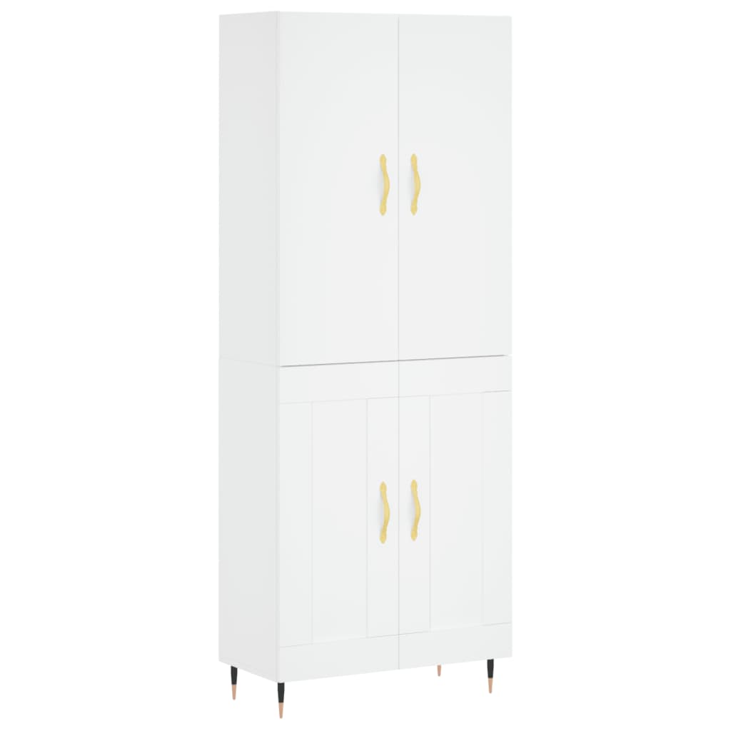 High sideboard White 69.5x34x180 cm Engineered wood