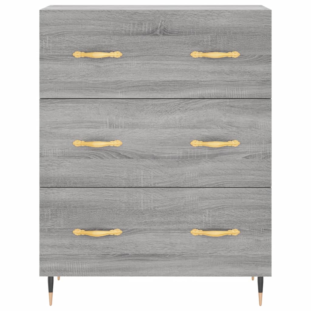 Buffet haut Sonoma gris 69,5x34x180 cm Bois d'ingénierie