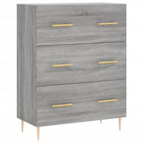 Buffet haut Sonoma gris 69,5x34x180 cm Bois d'ingénierie