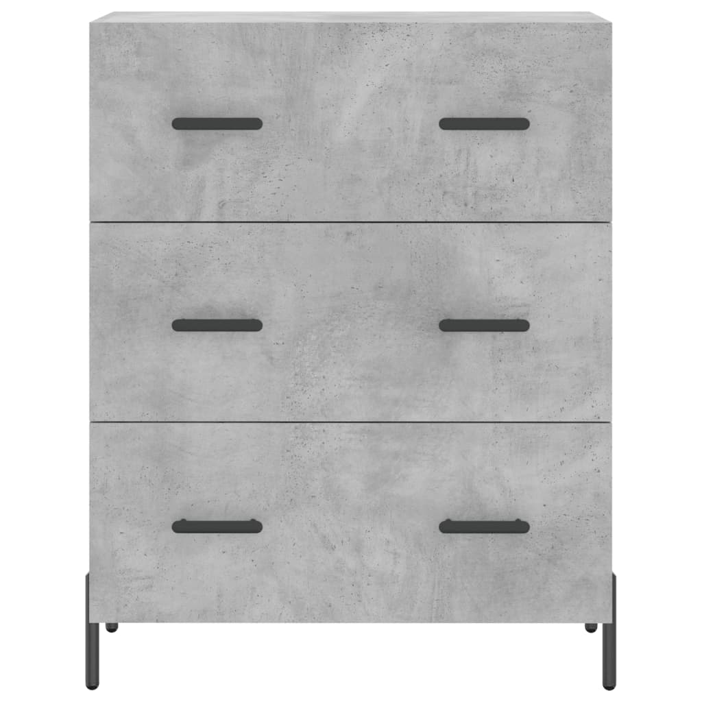 High sideboard Concrete gray 69.5x34x180 cm Engineered wood