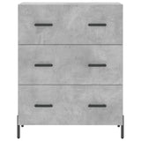 High sideboard Concrete gray 69.5x34x180 cm Engineered wood