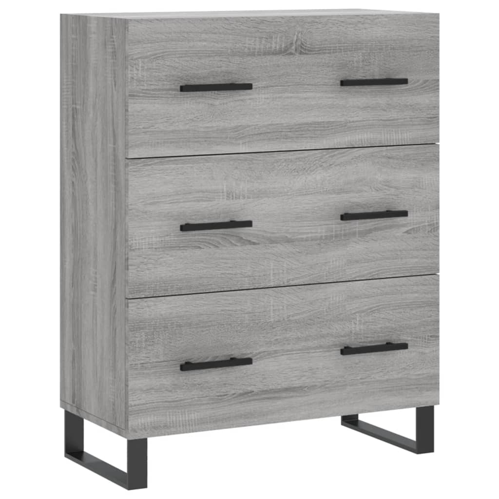 Buffet haut Sonoma gris 69,5x34x180 cm Bois d'ingénierie