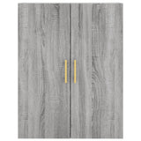 Sonoma high sideboard gray 69.5x34x180 cm Engineered wood