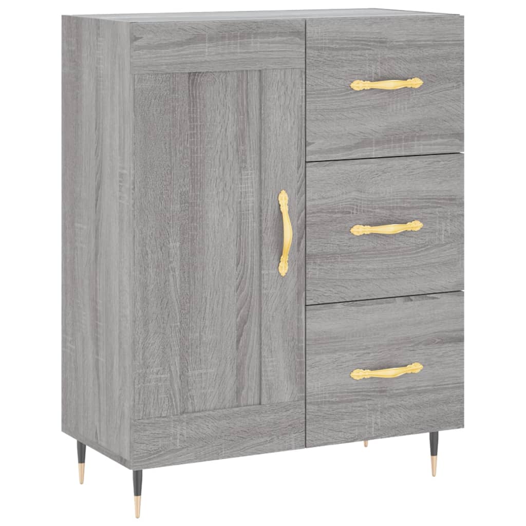 Buffet haut Sonoma gris 69,5x34x180 cm Bois d'ingénierie