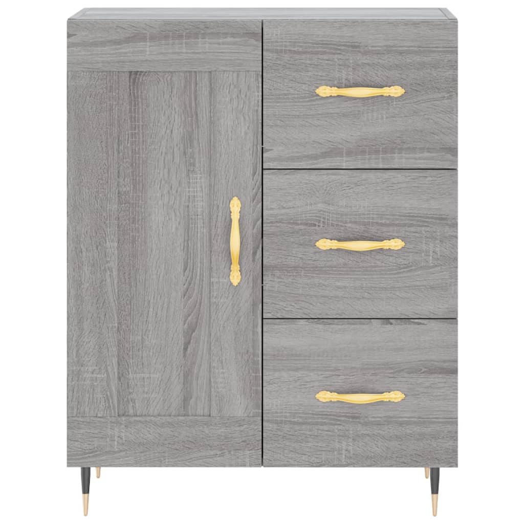 Buffet haut Sonoma gris 69,5x34x180 cm Bois d'ingénierie