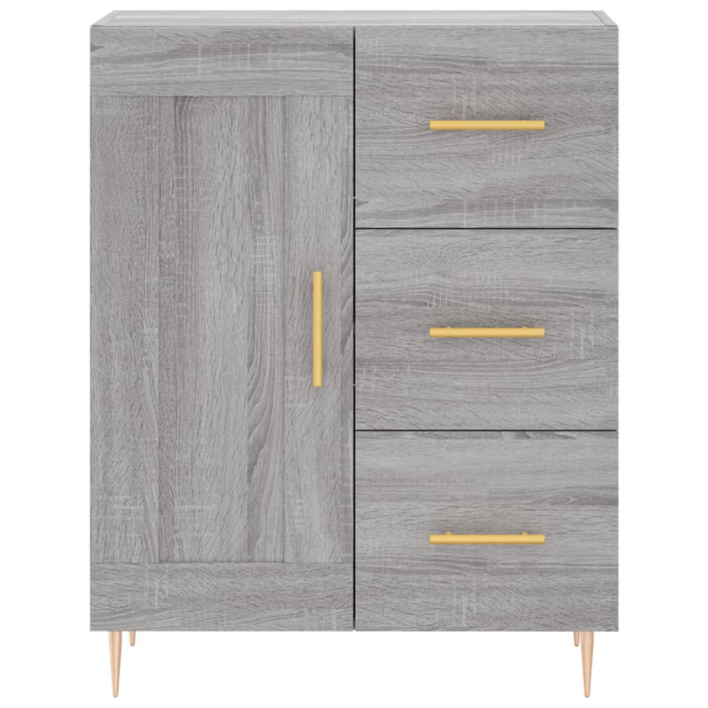 Buffet haut Sonoma gris 69,5x34x180 cm Bois d'ingénierie