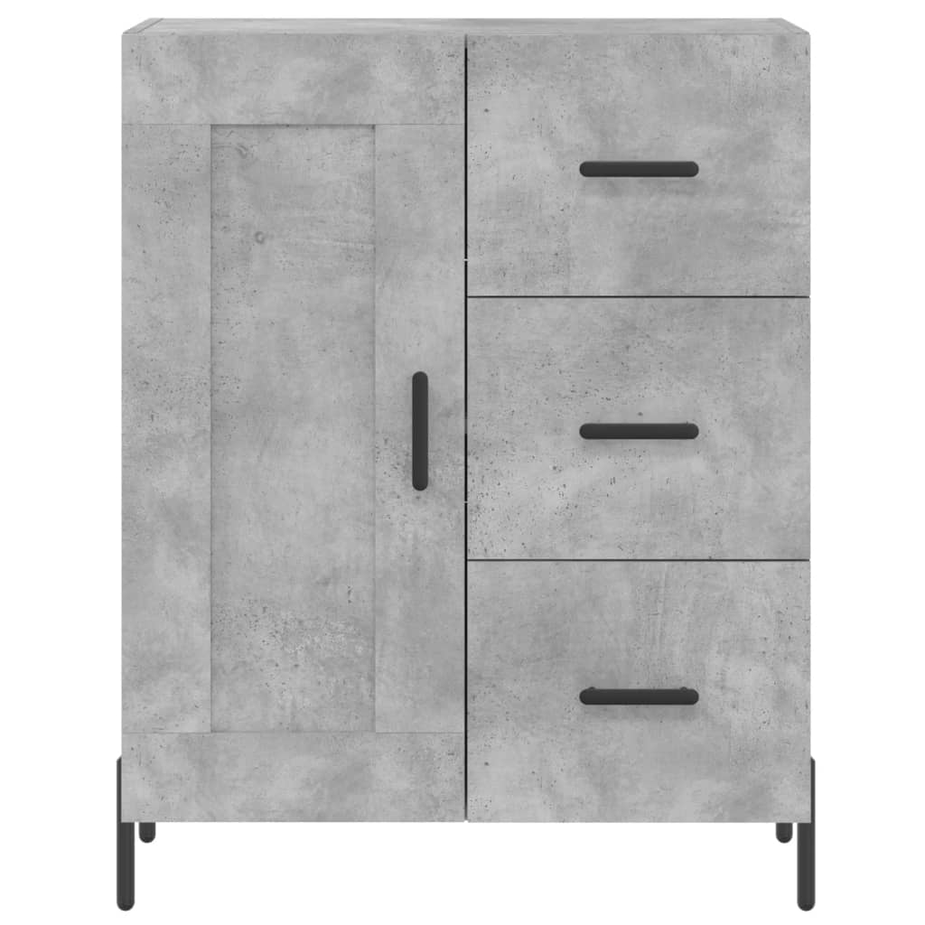 High sideboard Concrete gray 69.5x34x180 cm Engineered wood