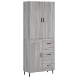 Buffet haut Sonoma gris 69,5x34x180 cm Bois d'ingénierie