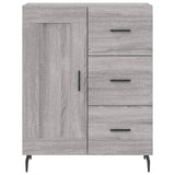 Buffet haut Sonoma gris 69,5x34x180 cm Bois d'ingénierie