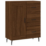 Buffet haut Chêne marron 69,5x34x180 cm Bois d'ingénierie