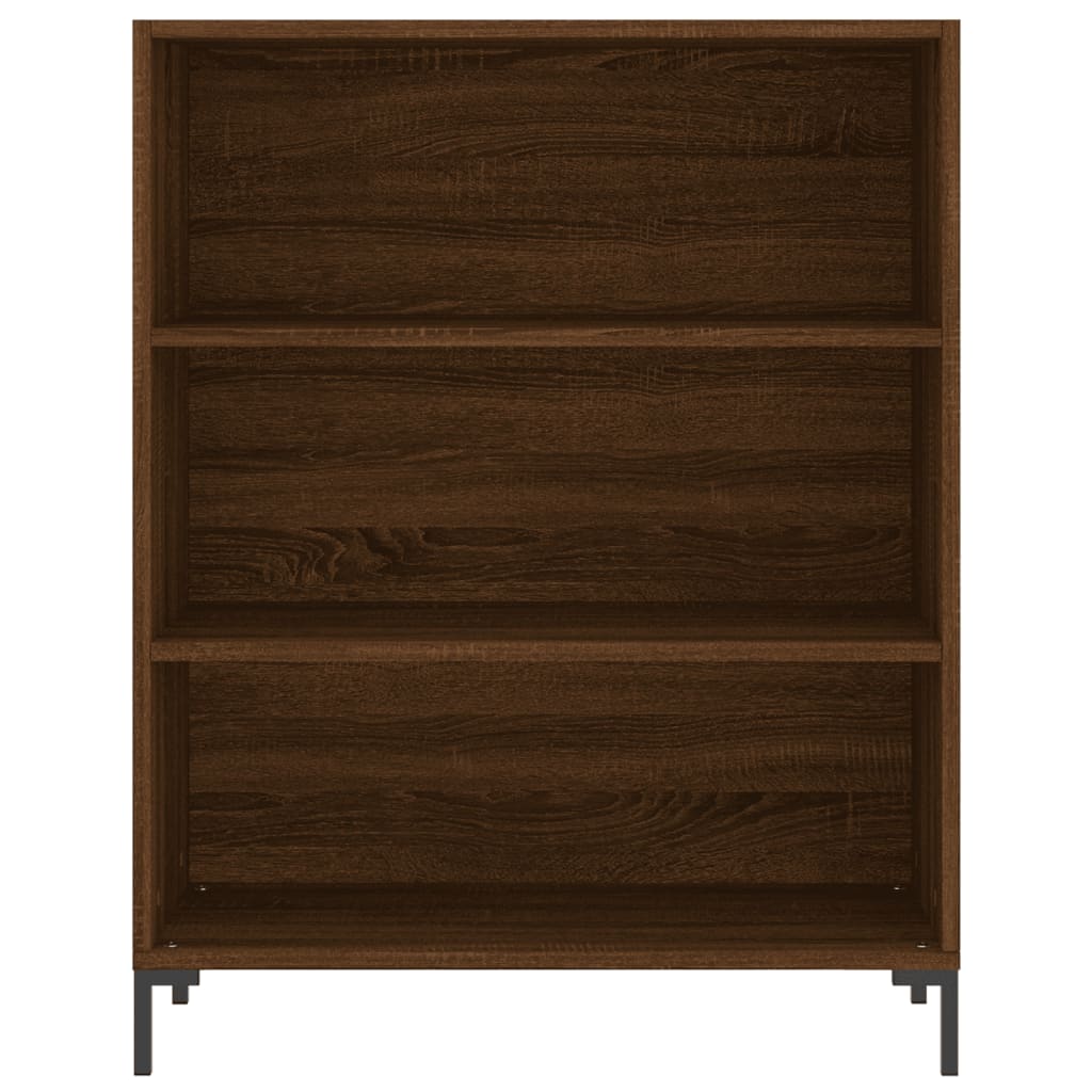 High sideboard Brown oak 69.5x34x180 cm Engineered wood