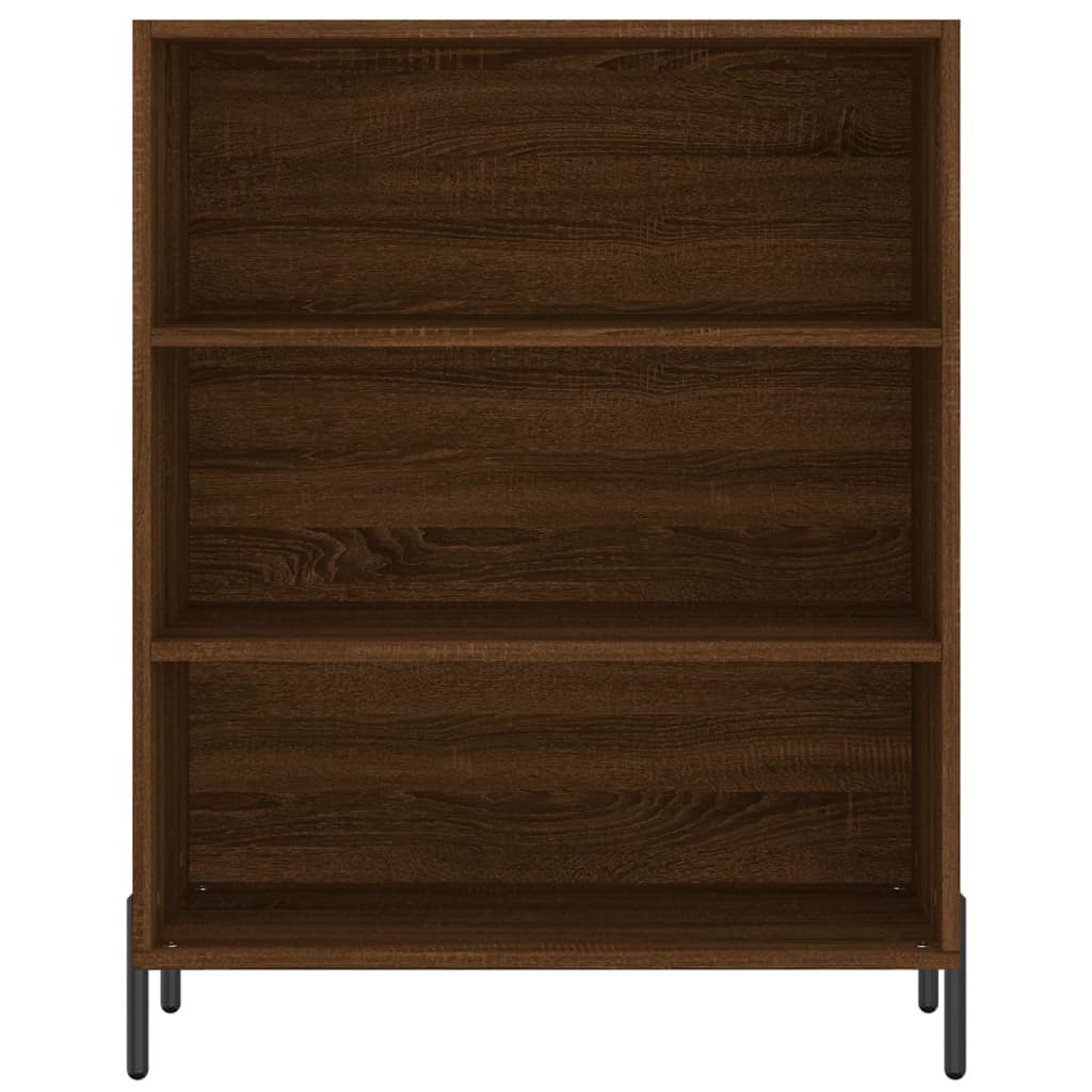 Buffet haut Chêne marron 69,5x34x180 cm Bois d'ingénierie