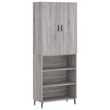 Buffet haut Sonoma gris 69,5x34x180 cm Bois d'ingénierie